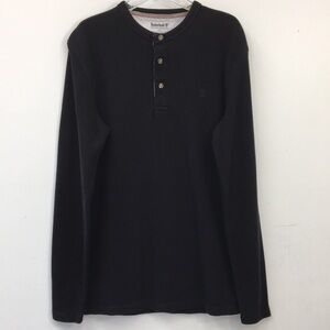 Timberland Mens Waffle Knit Long Sleeve Henley Tee Size S EXCELLENT Condition